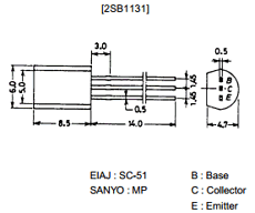 2SB1131 Datasheet PDF SANYO -> Panasonic