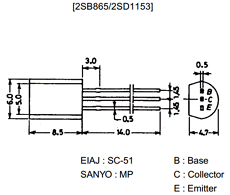2SB865 Datasheet PDF SANYO -> Panasonic