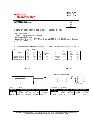 1N6638U Datasheet PDF Sensitron