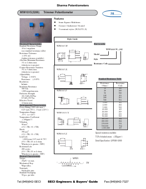 WIW1015 Datasheet PDF Sharma Electro Components,Inc