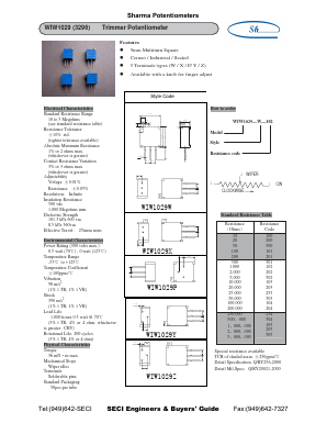 WIW1029-Z-202 Datasheet PDF Sharma Electro Components,Inc