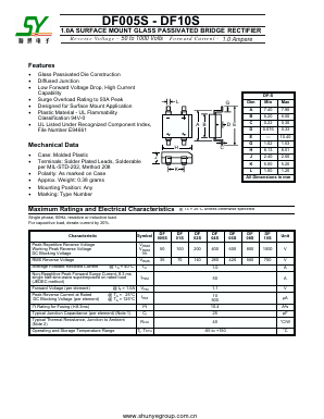 DF005S Datasheet PDF Shunye Enterprise