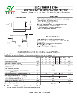 SS54 Datasheet PDF Shunye Enterprise