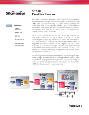 SII9011 Datasheet PDF Silicon image