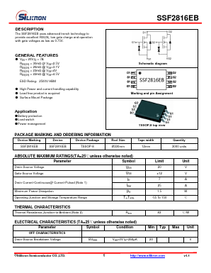 SSF2816EB Datasheet PDF Silikron Semiconductor Co.,LTD.