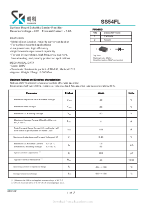 SS54FL Datasheet PDF SHIKE Electronics
