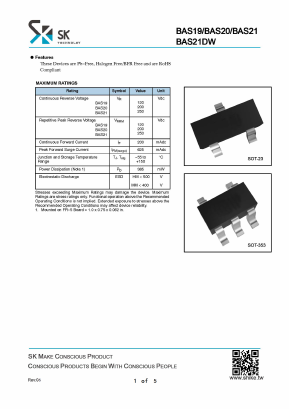 BAS19 Datasheet PDF SHIKE Electronics
