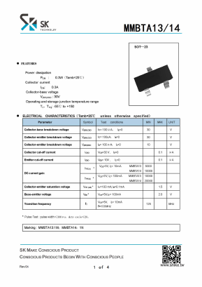 MMBTA14 Datasheet PDF SHIKE Electronics