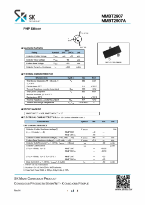 MMBT2907A Datasheet PDF SHIKE Electronics