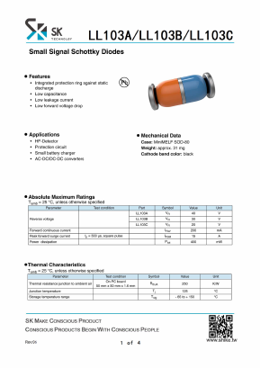 LL103B Datasheet PDF SHIKE Electronics