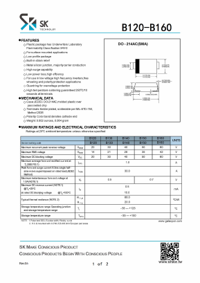 B130 Datasheet PDF SHIKE Electronics