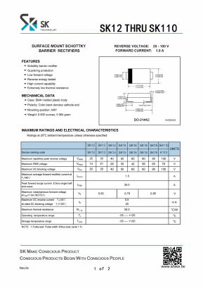 SK14 Datasheet PDF SHIKE Electronics