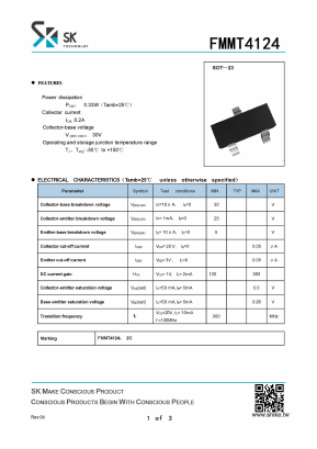 FMMT4124 Datasheet PDF SHIKE Electronics