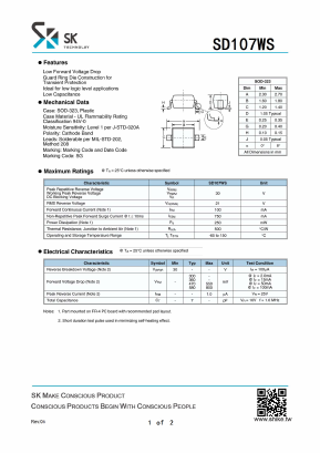 SD107WS Datasheet PDF SHIKE Electronics