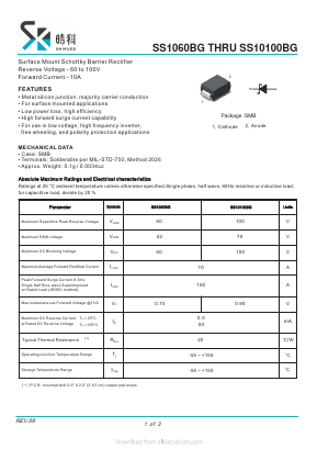 SS1060BG Datasheet PDF SHIKE Electronics