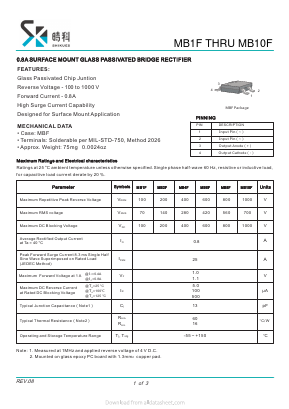 MB2F Datasheet PDF SHIKE Electronics
