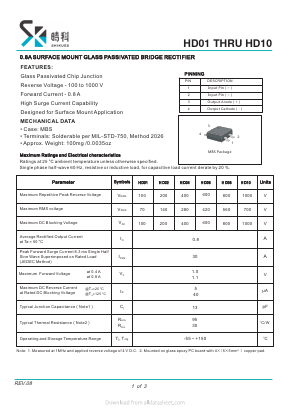 HD10 Datasheet PDF SHIKE Electronics