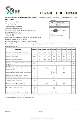 US2BBF Datasheet PDF SHIKE Electronics