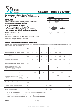 SS36BF Datasheet PDF SHIKE Electronics