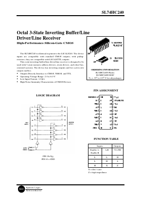 SL74HC240N Datasheet PDF System Logic Semiconductor