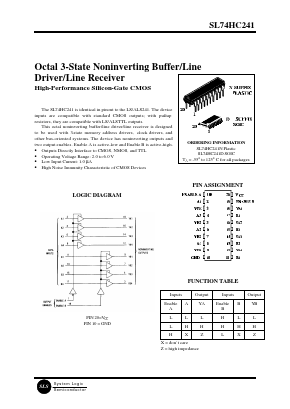 SL74HC241 Datasheet PDF System Logic Semiconductor