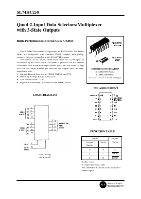 SL74HC258 Datasheet PDF System Logic Semiconductor