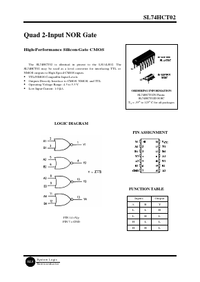 SL74HCT02 Datasheet PDF System Logic Semiconductor