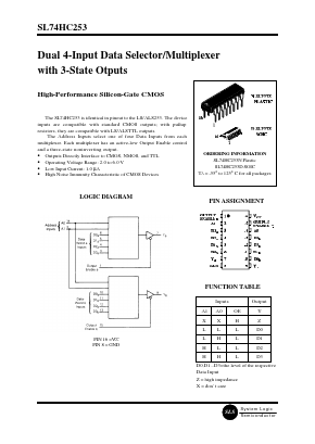 SL74HC253 Datasheet PDF System Logic Semiconductor