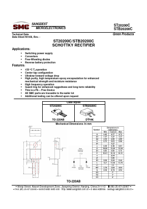 STB20200C Datasheet PDF Sangdest Microelectronic (Nanjing) Co., Ltd