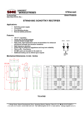 STW40100C Datasheet PDF Sangdest Microelectronic (Nanjing) Co., Ltd