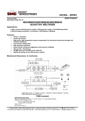 400CMQ040 Datasheet PDF Sangdest Microelectronic (Nanjing) Co., Ltd