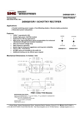 245NQ015 Datasheet PDF Sangdest Microelectronic (Nanjing) Co., Ltd