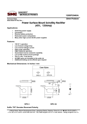 120SPC045 Datasheet PDF Sangdest Microelectronic (Nanjing) Co., Ltd