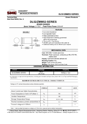 DL5221B Datasheet PDF Sangdest Microelectronic (Nanjing) Co., Ltd