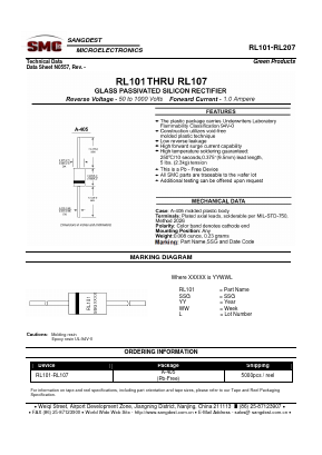 RL104 Datasheet PDF Sangdest Microelectronic (Nanjing) Co., Ltd