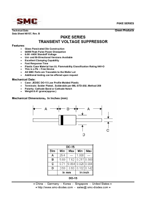 P6KE27 Datasheet PDF Sangdest Microelectronic (Nanjing) Co., Ltd