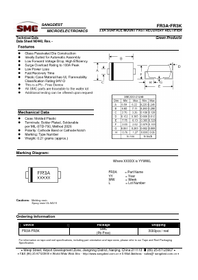FR3B Datasheet PDF Sangdest Microelectronic (Nanjing) Co., Ltd