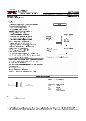 15KPA70C Datasheet PDF Sangdest Microelectronic (Nanjing) Co., Ltd