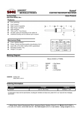 R2000F Datasheet PDF Sangdest Microelectronic (Nanjing) Co., Ltd