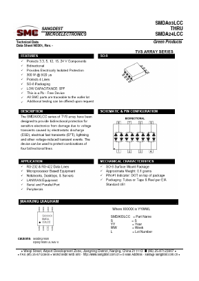 SMDA05LCC Datasheet PDF Sangdest Microelectronic (Nanjing) Co., Ltd