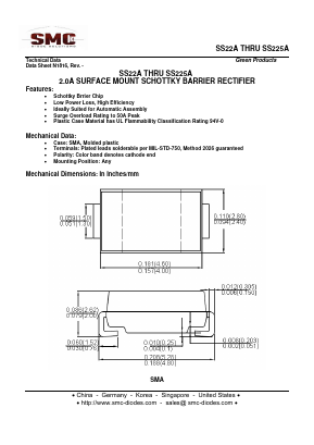 SS210A Datasheet PDF Sangdest Microelectronic (Nanjing) Co., Ltd