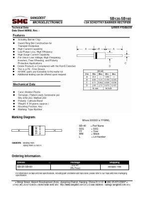 SB140 Datasheet PDF Sangdest Microelectronic (Nanjing) Co., Ltd