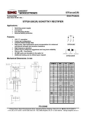 STF20120C Datasheet PDF Sangdest Microelectronic (Nanjing) Co., Ltd