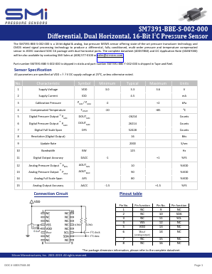 SM7391-BBE-S-002-000 Datasheet PDF Silicon Microstructures, Inc.