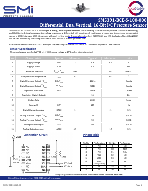 SM5391-BCE-S-100-000 Datasheet PDF Silicon Microstructures, Inc.
