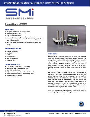 SM5651 Datasheet PDF Silicon Microstructures, Inc.
