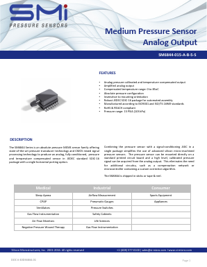 SM6844015AH5S Datasheet PDF Silicon Microstructures, Inc.