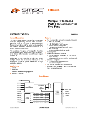 EMC2305 Datasheet PDF SMSC -> Microchip