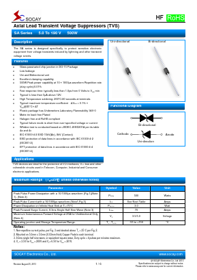 SA54C Datasheet PDF Socay Electornics Co., Ltd.