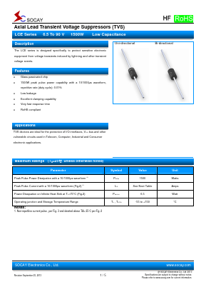 LCE11A Datasheet PDF Socay Electornics Co., Ltd.